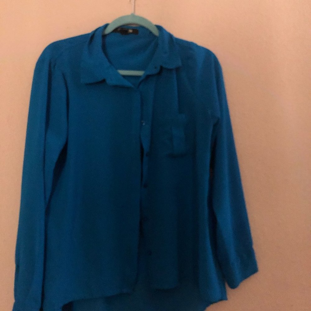 Blue Forever 21 Blouse